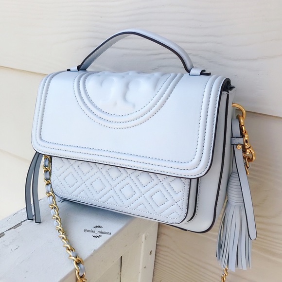 ❗️SOLD❗️Tory Burch Fleming Satchel Seltzer - Picture 2 of 8